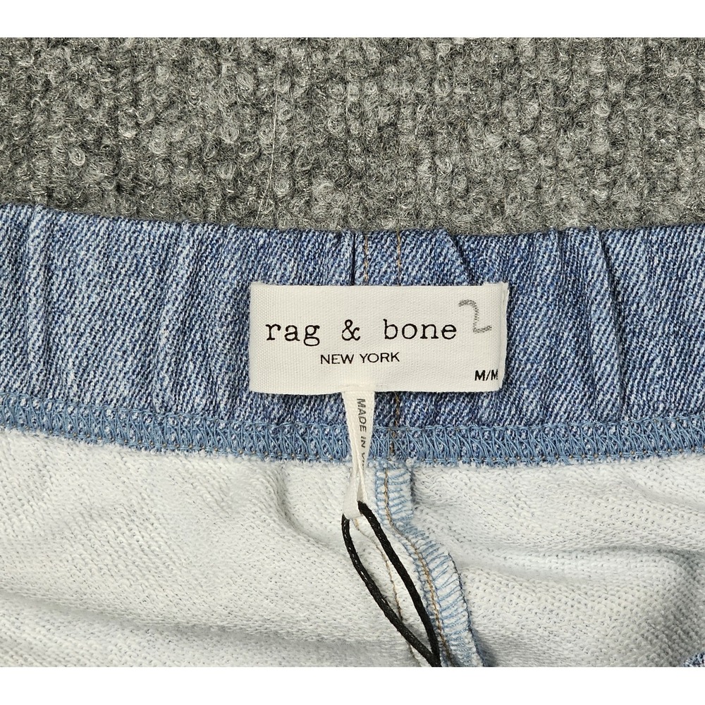 Rag & Bone Miramar Denim Print Walking Shorts Blue Women's Size Medium NWT - Picture 4 of 5